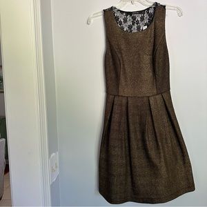 Ark & Co Dress Sz S Black & Gold Lace Back Sleeveless NWT